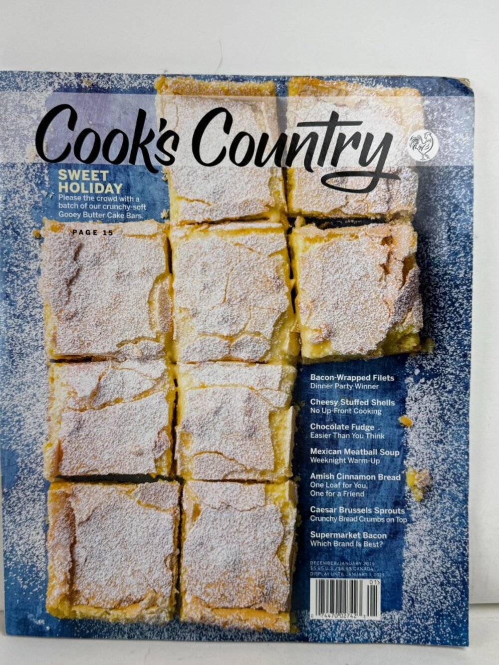 Cook's Country Magazine Dec/Jan 2019 Holiday Gooey Butter Cake Filet Mignon